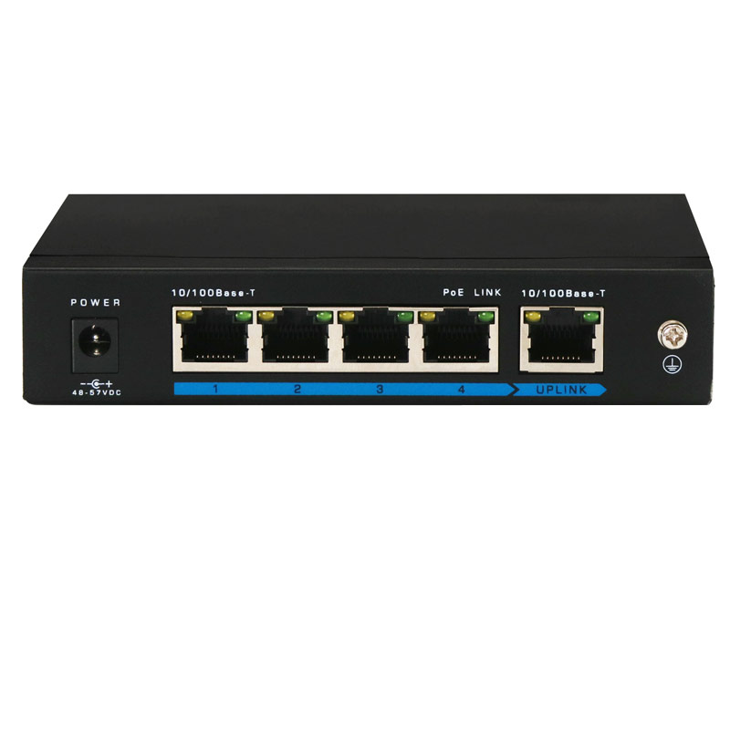Συσκευή τροφοδοσίας PoE switch 4 port.