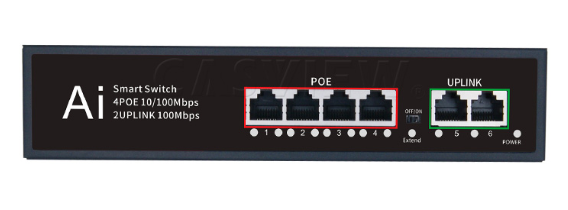 4 Port 10/100M POE Switch(4+2 Built-in)